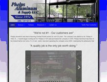 Tablet Screenshot of phelpsaluminum.com